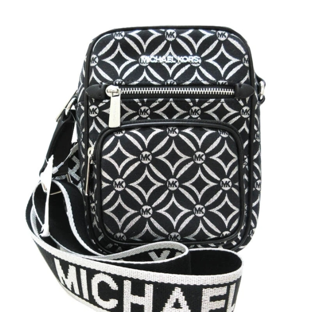 Michael Kors Black and Silver Travel Pocket Crossbody ,New With Tags! Gorgeous!